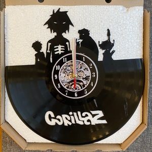 Gorillaz Handmade Vinyl Record Clock